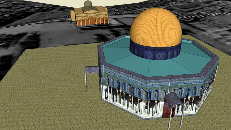 Model of the Dome of the Rock and Masjid al-Aqsa