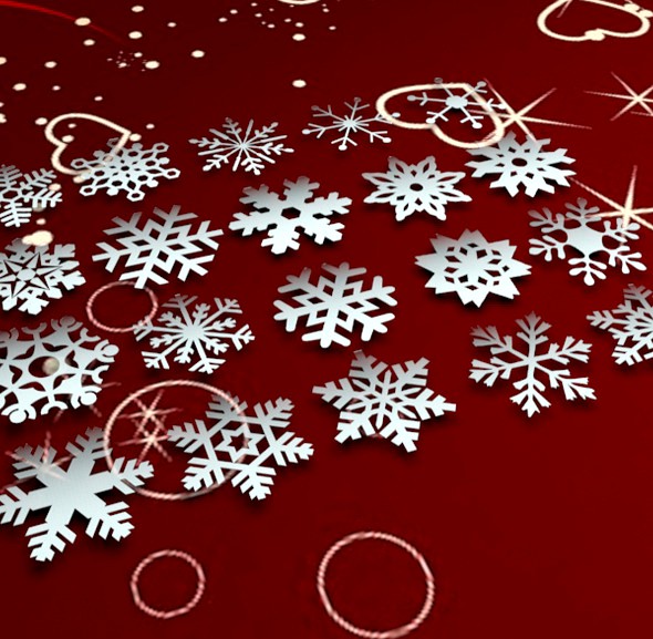 20 Pack of 3D Snowflakes