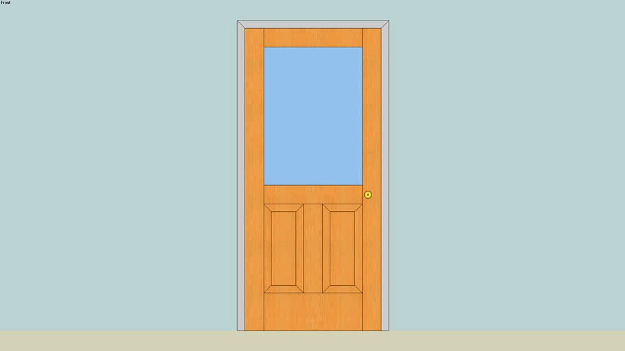 Entry Door - wood, 2 panel with window