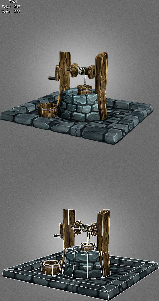 low poly well_2
