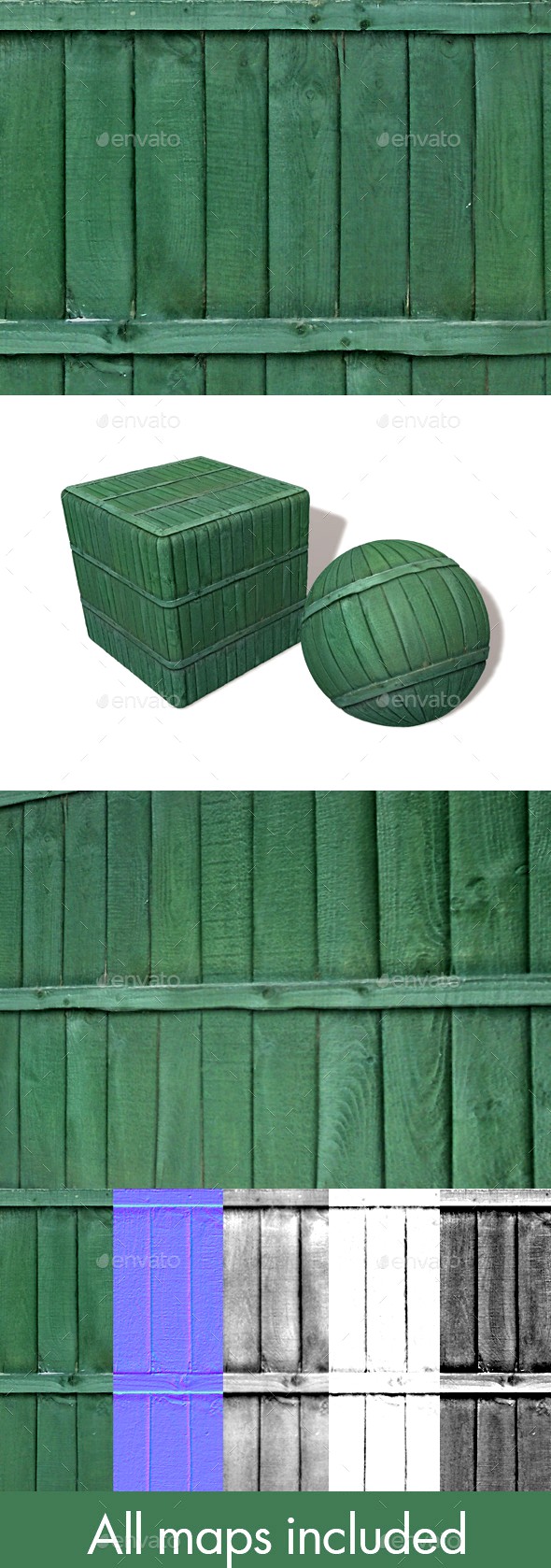 Green Wooden Panels Seamless Texture