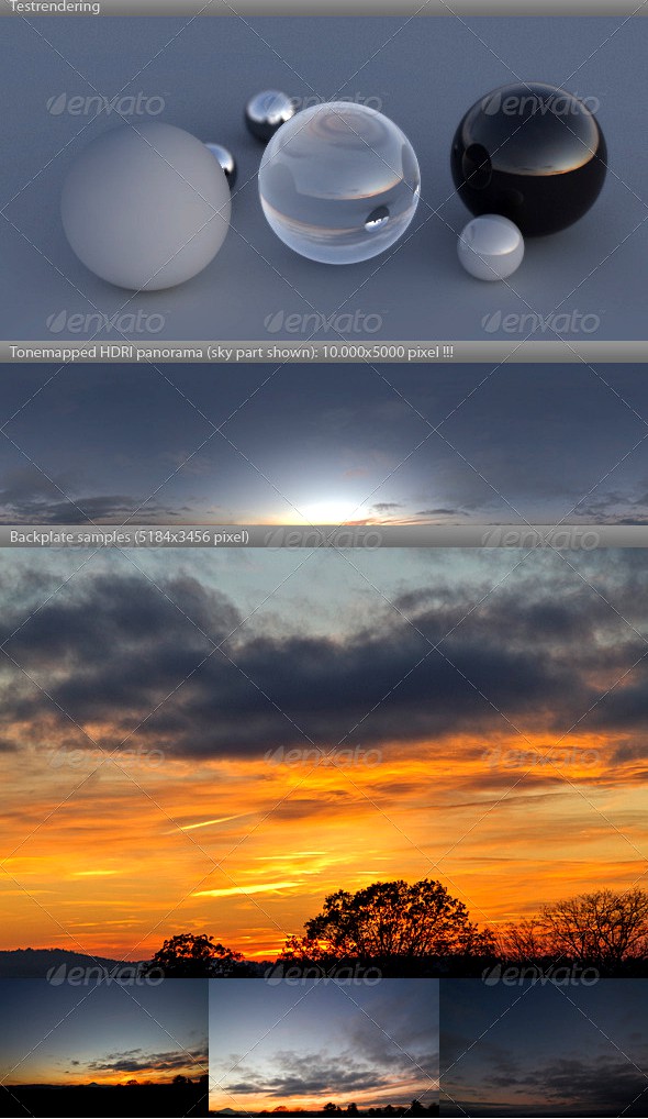 HDRI spherical sky panorama -1731- fall evening