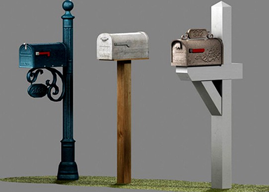 US Mailboxes Pack - Low Poly