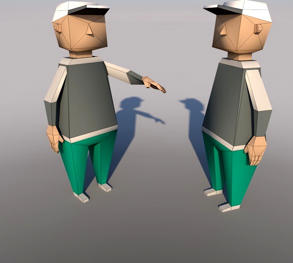 Low-poly models people