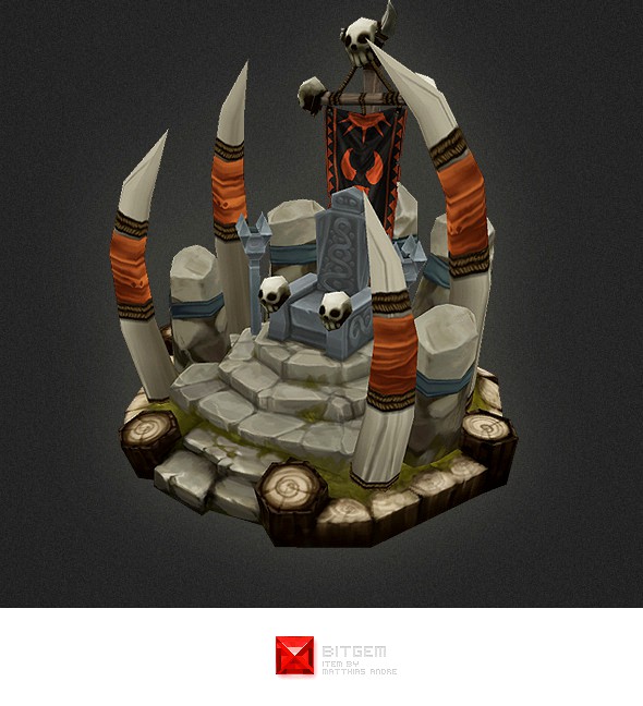 Low Poly RTS Orc Throne