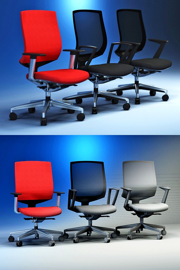 Quality 3dmodel of modern chairs Veo. Kloeber