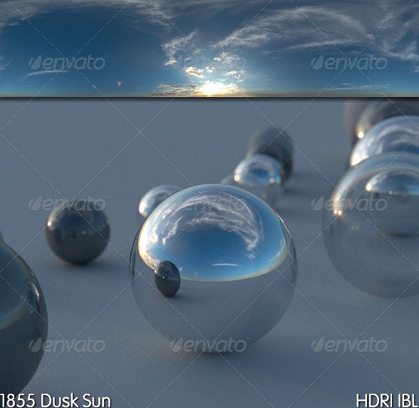 HDRI IBL 1855 Dusk Sun