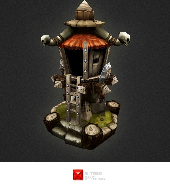 Low Poly RTS Orc Tower