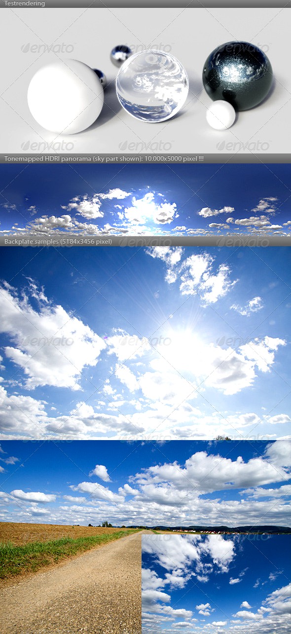 HDRI spherical sky panorama -1547- sun clouds