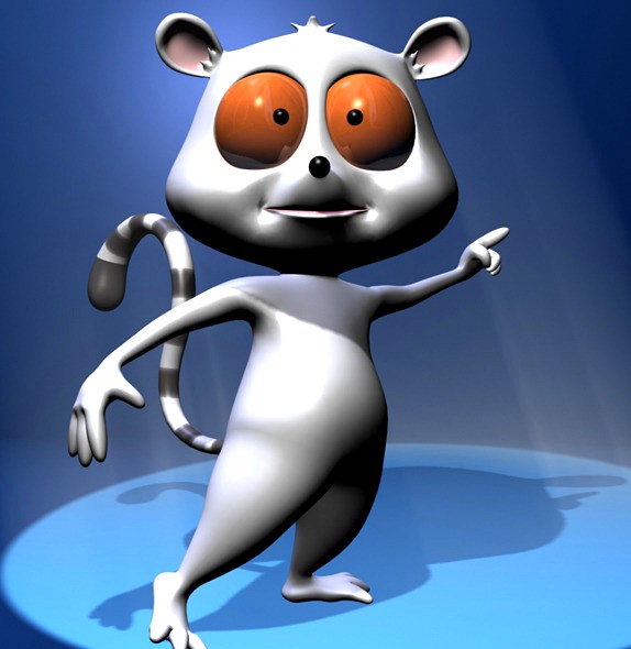 Cartoon Lemure Character Rigged