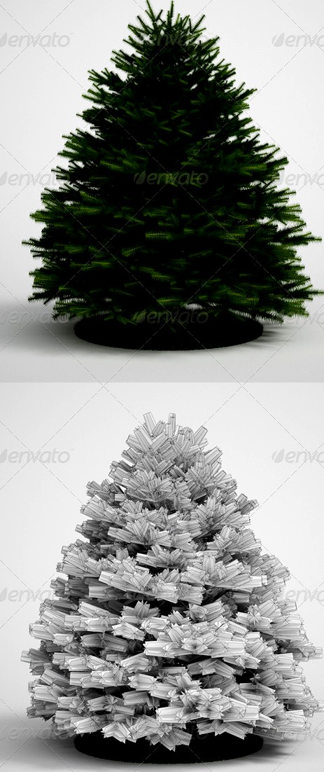 CGAxis Evergreen Tree Fir 20