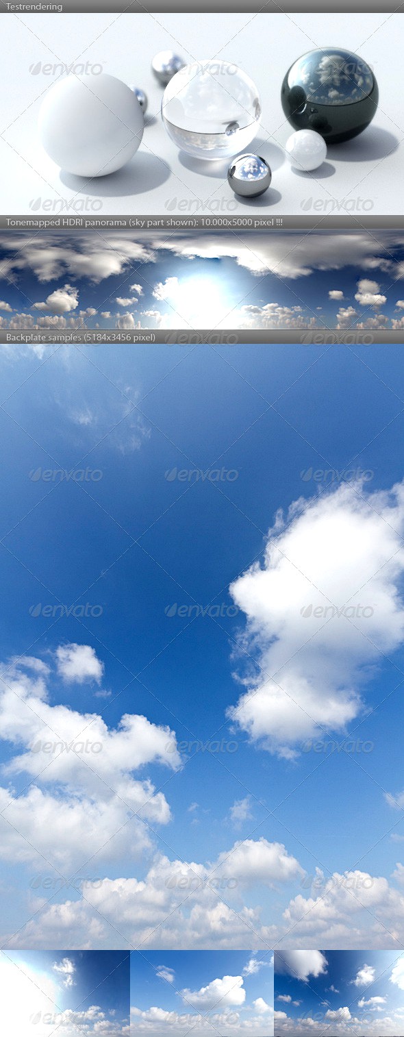 HDRI spherical sky panorama -1037- summer sky