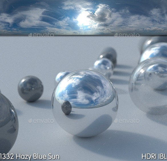 HDRI IBL 1332 Hazy Blue Sun