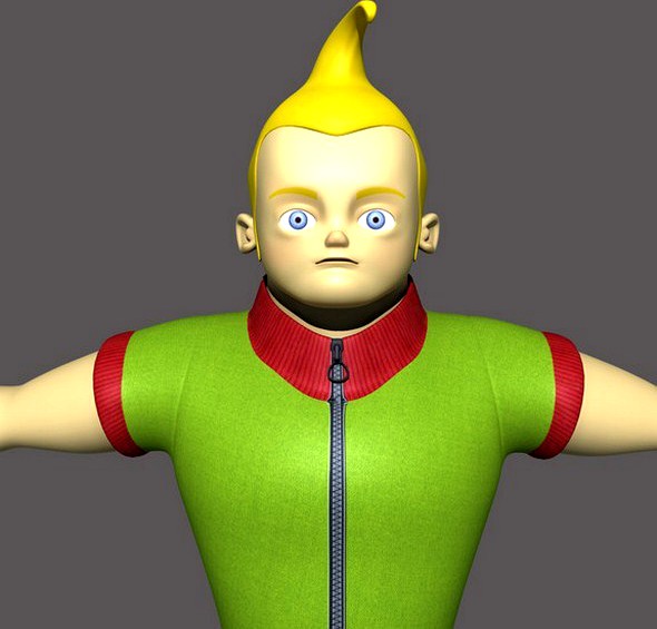 Cartoon Kid 3D Model
