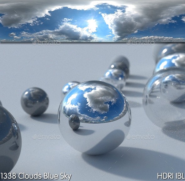 HDRI IBL 1338 Clouds Blue Sky