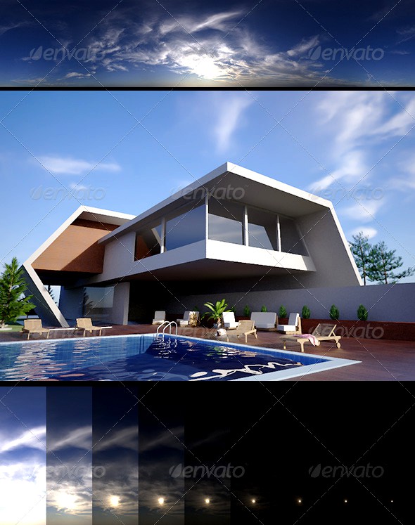 Realsky HDRI Blue Cloudy 1535