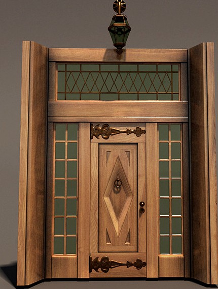 Ornament Wood Door Hi Detail