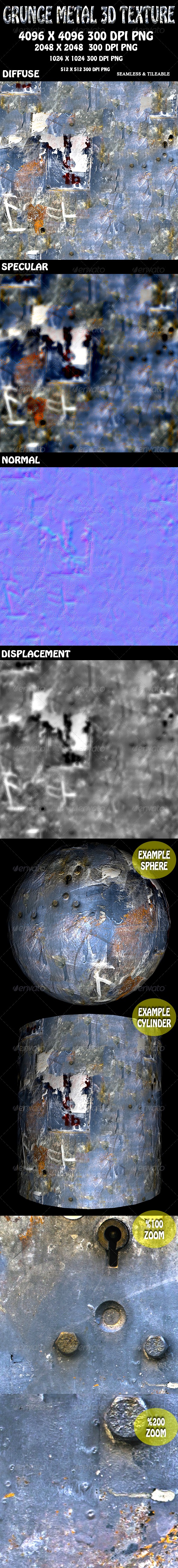 Grunge Metal 3D Texture