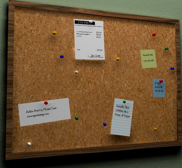 3D Cork Bulletin Board