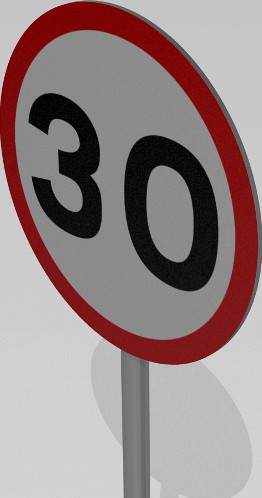 30 Speed limit sign