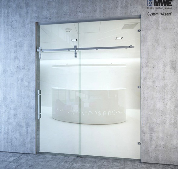 Sliding door system &quot;Akzent&quot; by MWE factory