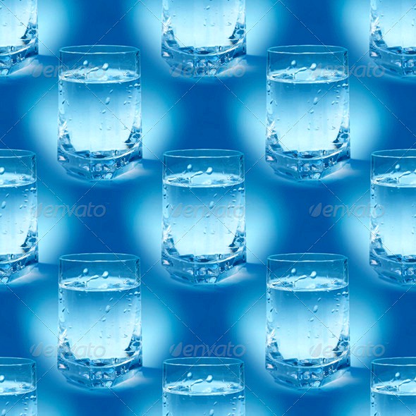 Water Glass Seamless Pattern