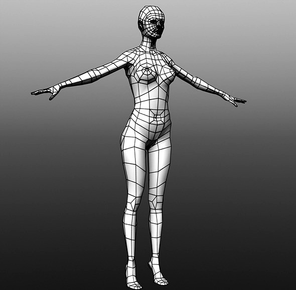 Low Poly Female Base Mesh