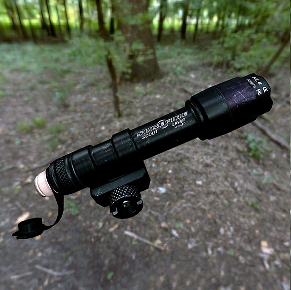 Low poly rifle flashlight