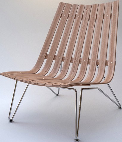 Photorealistic ScandiaNett Lounge Chair