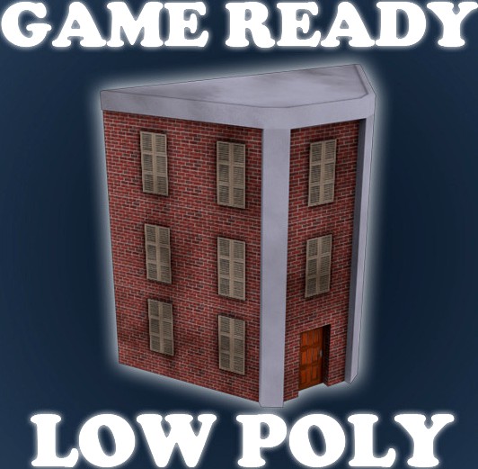Low Poly Game Building 10