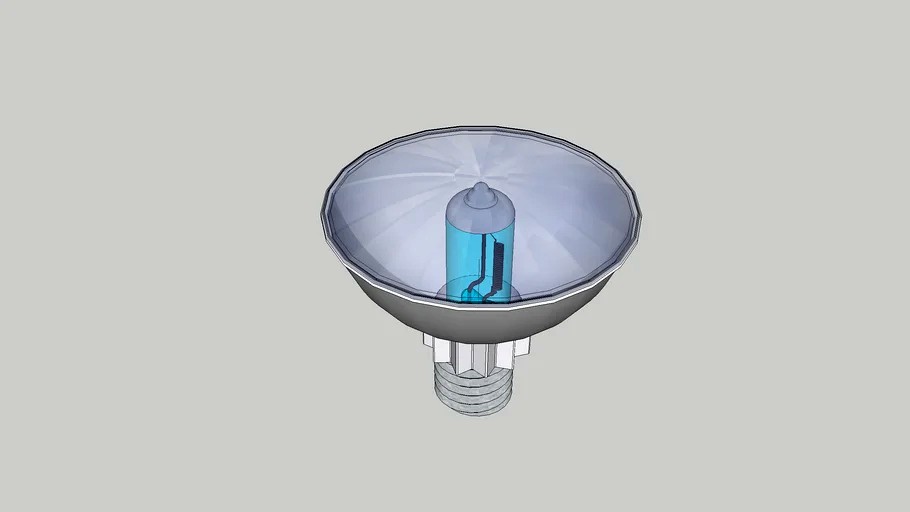Light globe, screw fit (E27) halogen reflector