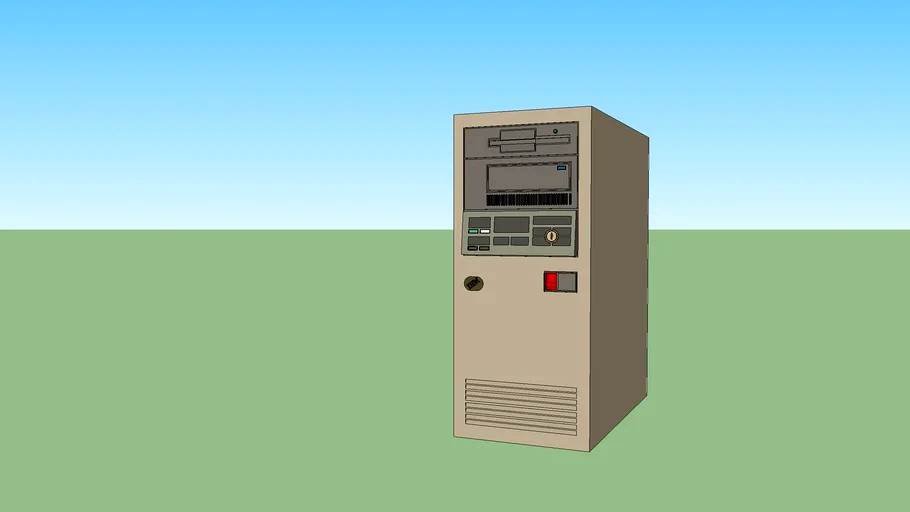 IBM AS/400 (model B30) tower server 3d