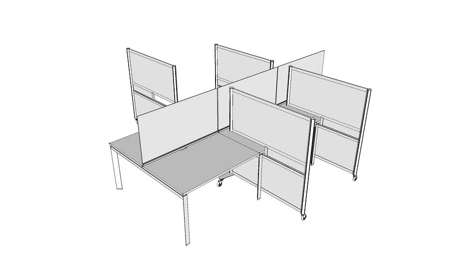 fluidconcepts - Scissor Screens with Edge Bench