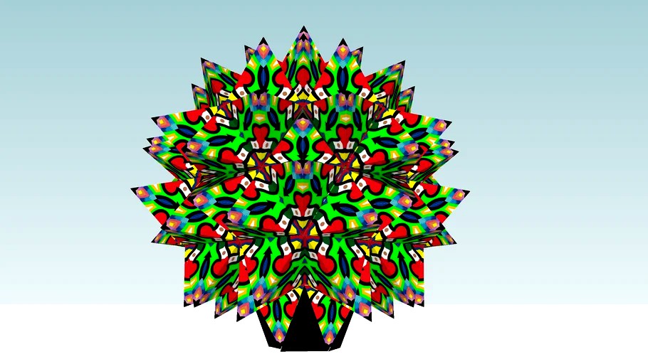 ESTREYA ILAMA 3D GLOBOS DE CANTOLLA POLÍGONOS POLIEDROS model