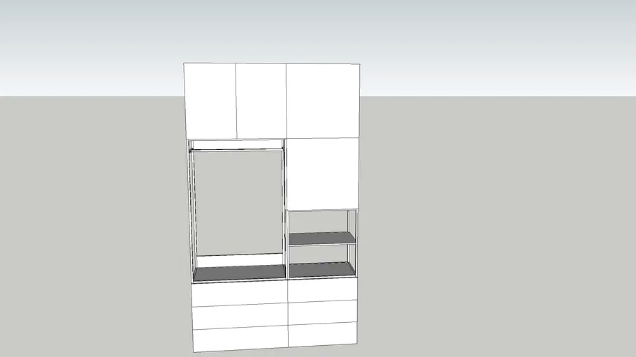 PLATSA wardrobe open/close