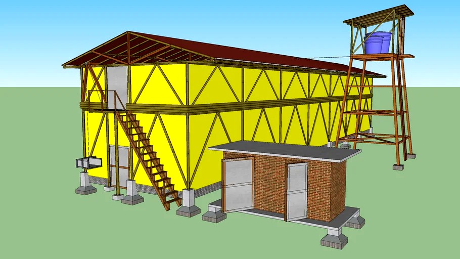 GALPÓN PARA POLLOS DE DOS PISOS