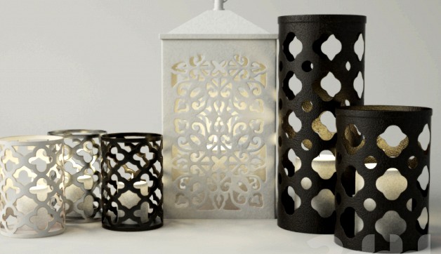 Cutout Candleholders