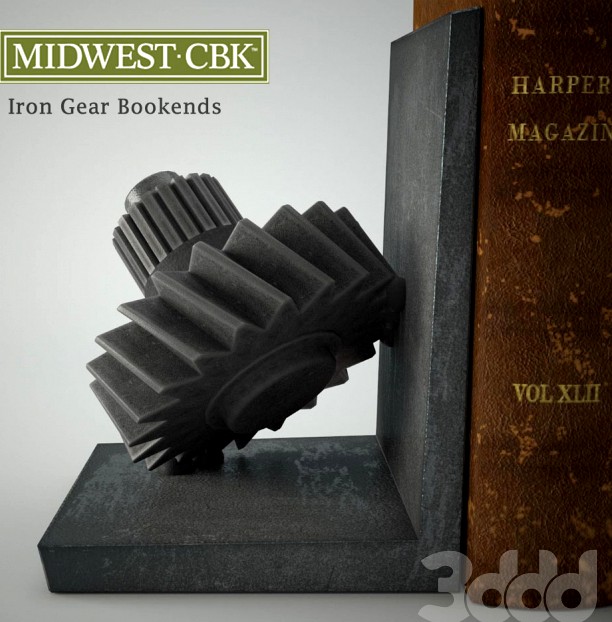 Midwest-CBK Iron Gear bookend (no books)