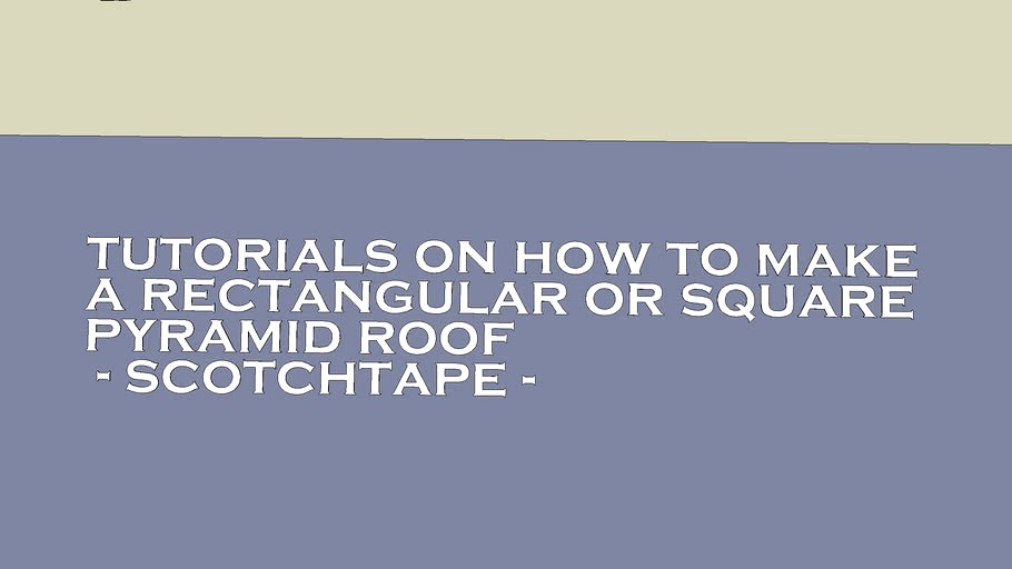 Tutorial on roofs