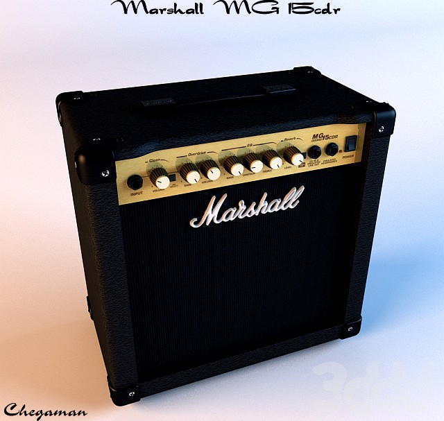 Модель гитарного комбика Marshall MG15 cdr