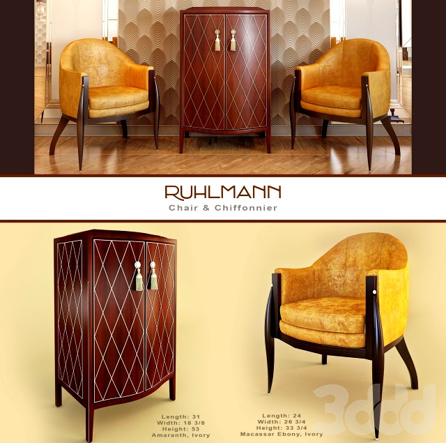 Ruhlmann Chair &amp; Chiffonnier furniture