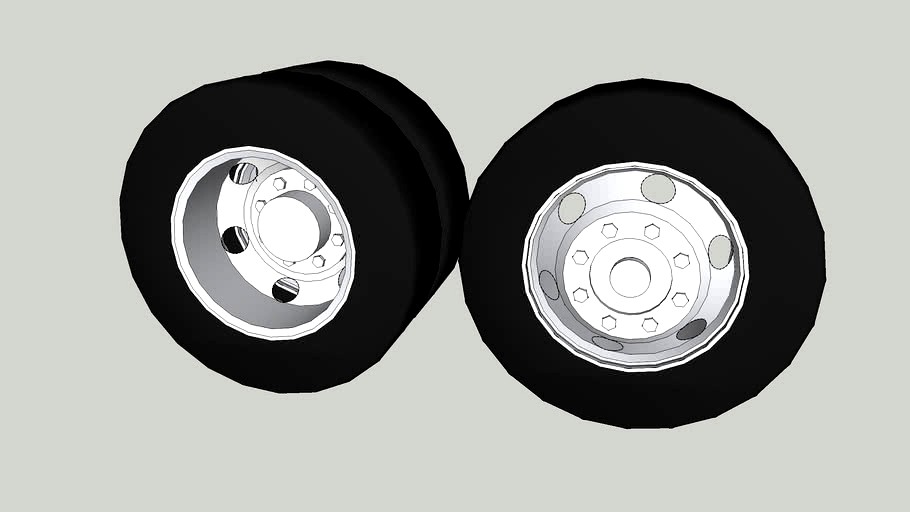 truck wheels 7 3d model