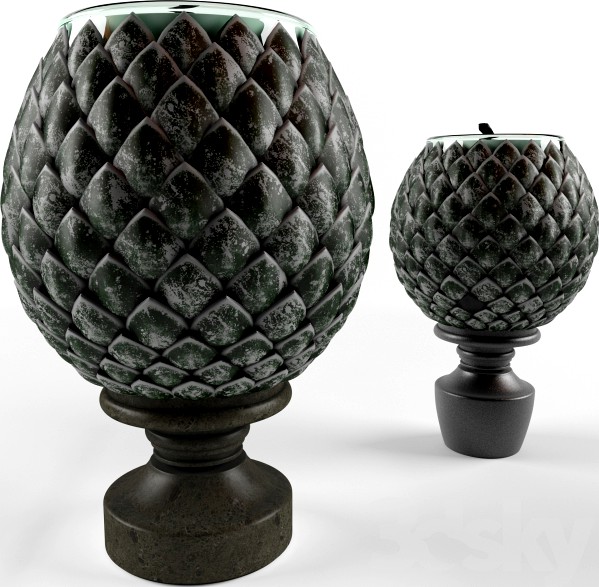 Candlestick in the form of decorative cones