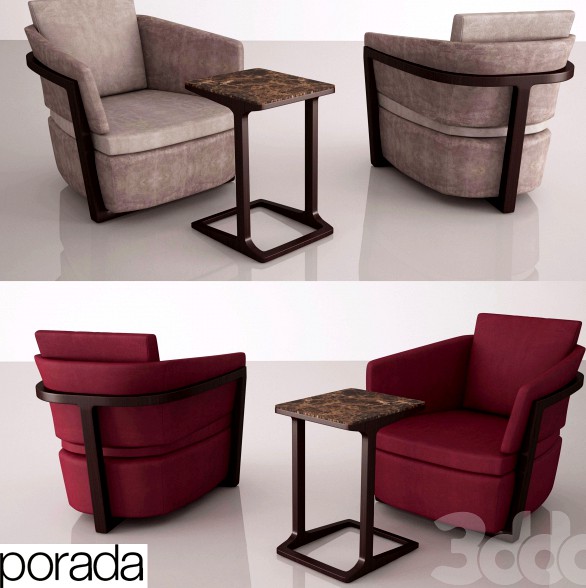 Кресло Porada Arena Poltrona и столик Script 45