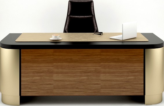 Brass &amp; Wood Working Desk