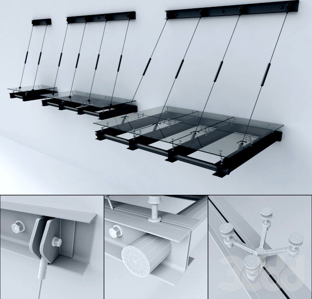 Козырек на вантах