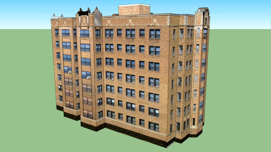 Mark Twain Apartments, North Building 3d model