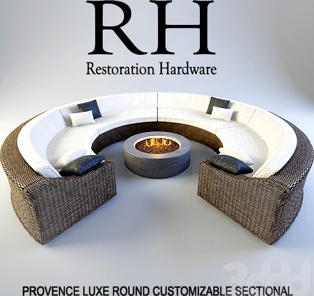 Provence Luxe Round Customizable Sectional