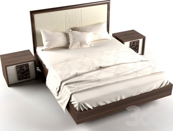 Кровать и тумбы Fusion