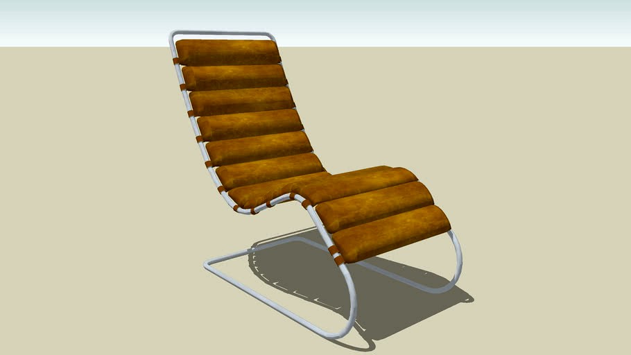 Chaise Lounge Chair Tan leather